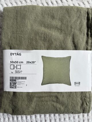 2 Fundas Cojín IKEA DYTAG Lino Verde 50x50