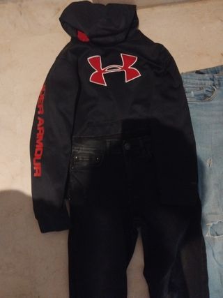 Pantalones Zara Azul y Negro Talla 13-14 años