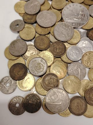 Lote monedas España y duro 1870