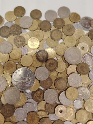Lote monedas España y duro 1870