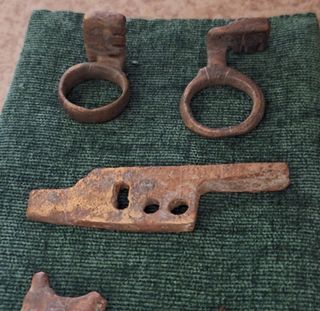 Lote romano 4 anillos llave y cerradura!Muy raros!