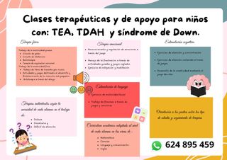 Clases terapéuticas y de apoyo escolar 
