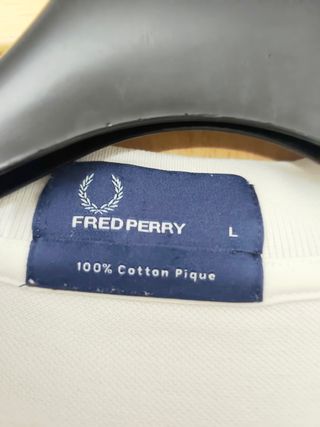 Polo Fred Perry Blanco Talla L