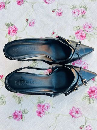 TACONES NEGROS N37 *CASI NUEVOS 