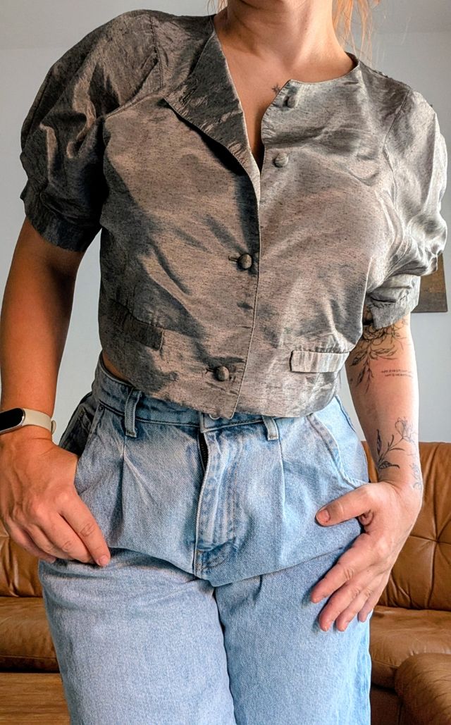 Camisa Giorgio Armani vintage gris M