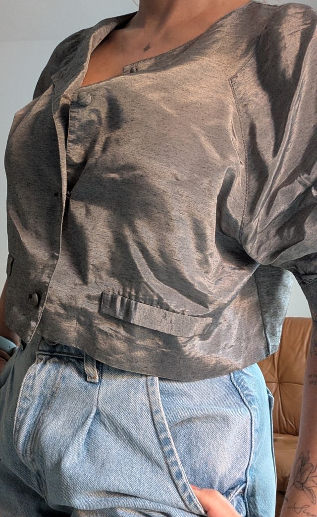 Camisa Giorgio Armani vintage gris M