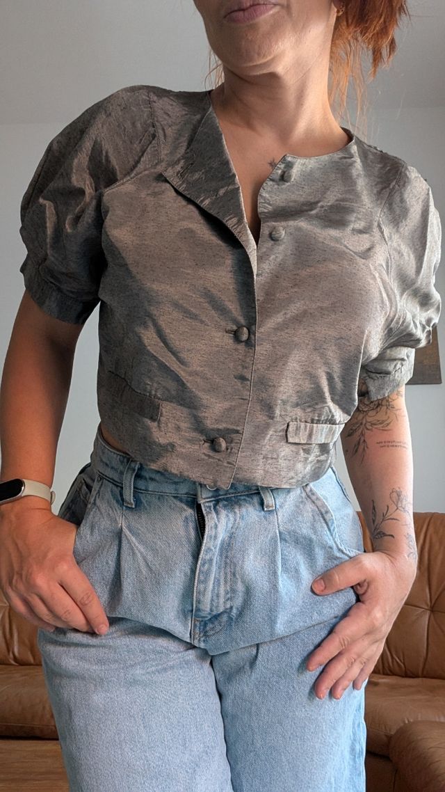 Camisa Giorgio Armani vintage gris M