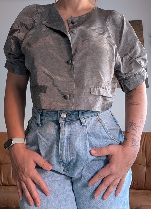 Camisa Giorgio Armani vintage gris M