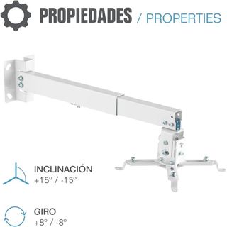 Soporte proyector techo pared blanco hierro