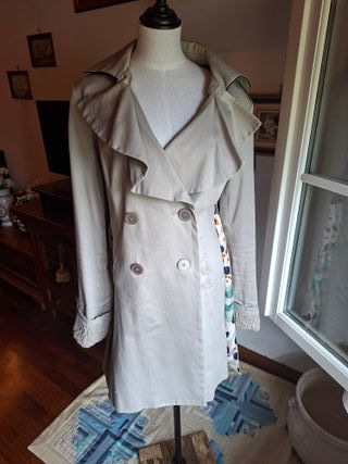 Liu Jo Trench Doppio Petto Beige Cotone