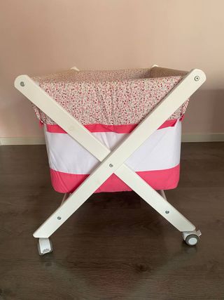 Minicuna bebé floral