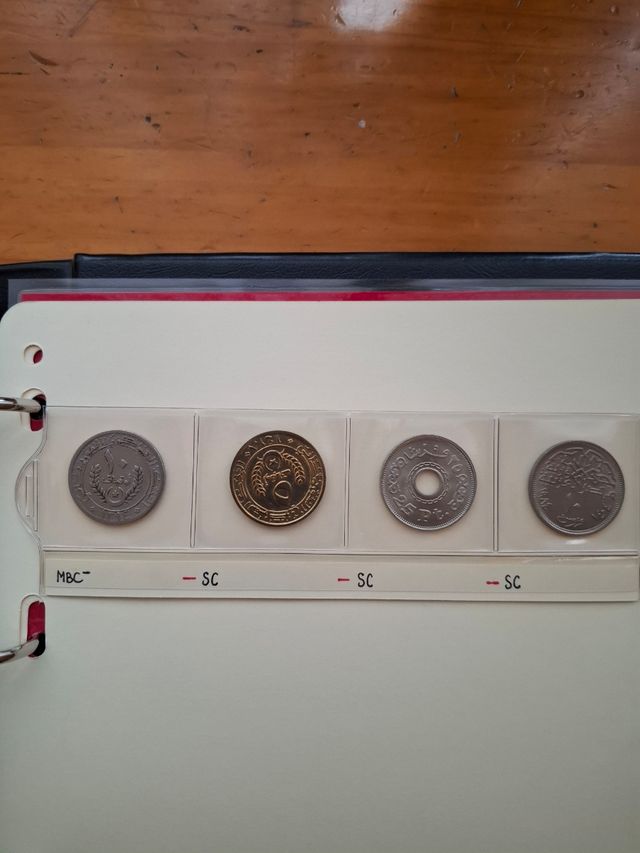 16 monedas: Argelia, Túnez, Libia, Egipto, Maurita