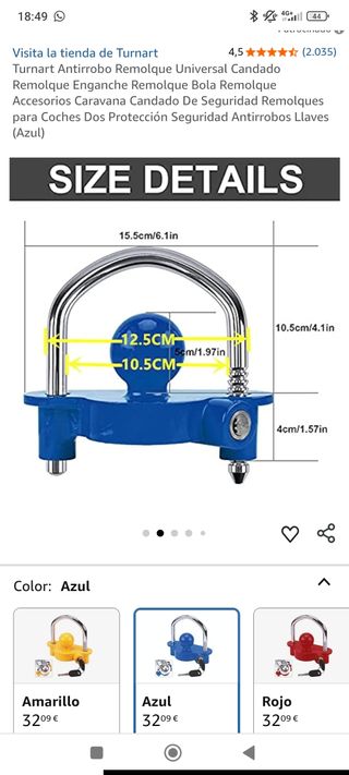 Antirrobo caravana bola seguridad