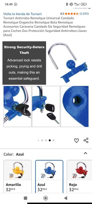 Antirrobo caravana bola seguridad