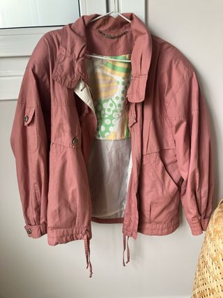 Chaqueta oversize vintage rosa