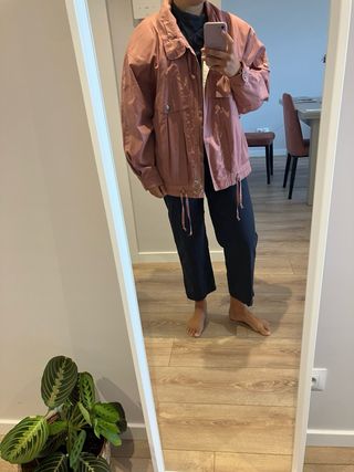 Chaqueta oversize vintage rosa