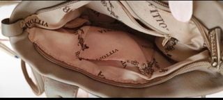 Borsetta donna beige con fiore