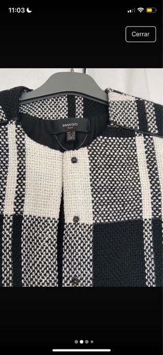 Chaqueta Mango cuadros Talla XS