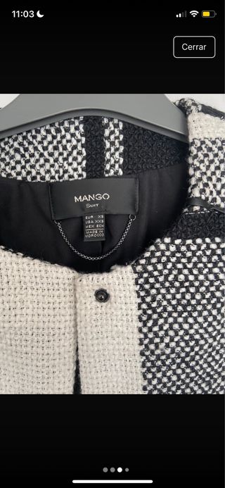 Chaqueta Mango cuadros Talla XS