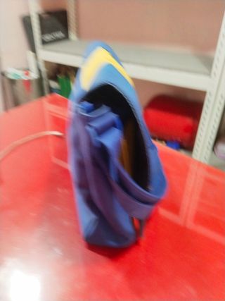 Bolso myscene azul y amarillo