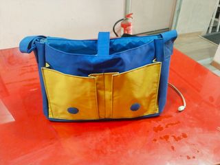 Bolso myscene azul y amarillo