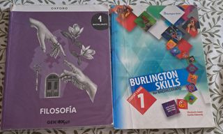 Libros de 1 de bachillerato (filosofía e Inglés)