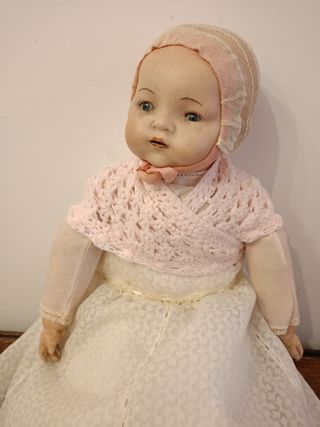 Muñeco antiguo bebé cerámica