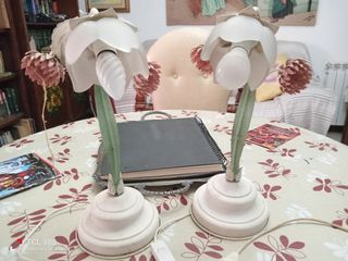 Coppia Paralumi Vintage Ferro Battuto