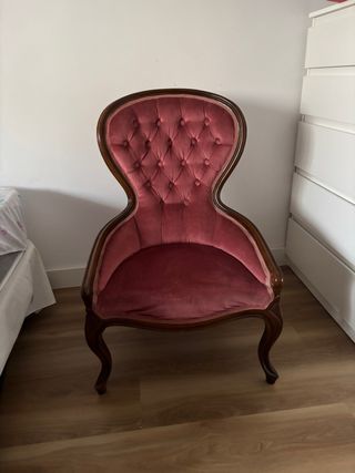 Butaca de terciopelo estilo vintage