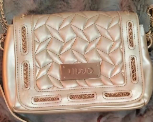 Bolso Liu Jo Dorado y Blanco