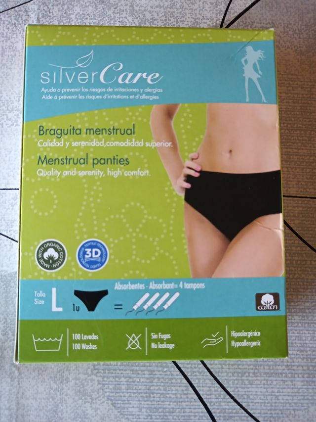 Braguita menstrual SilverCare Talla L