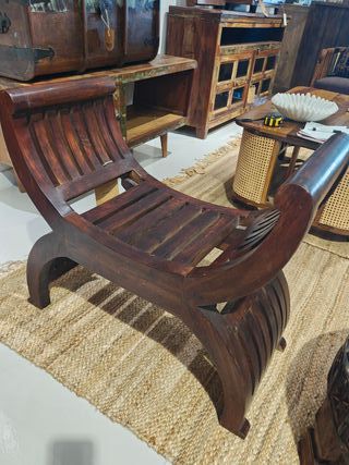 Sillón artesanal madera maciza