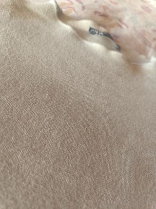 Vestido ZARA sin mangas beige Talla L.