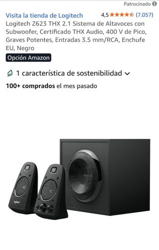 Altavoces Logitech Z623 THX 2.1 Negro