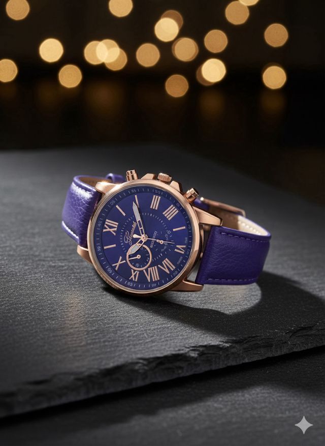 Orologio Geneva Oro e Viola