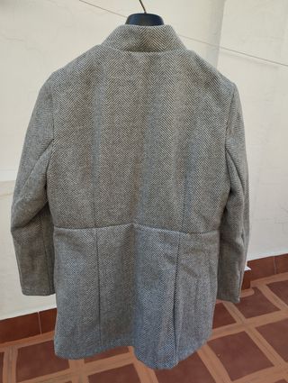 Chaquetón de lana gris