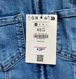 Mono vaquero Bershka XS sin estrenar