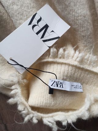 Jersey Zara mujer beige flores