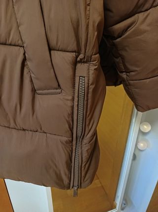 Chaquetón acolchado marrón mujer