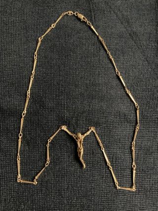 Cristo Dalí y Cadena Clavos Oro Macizo