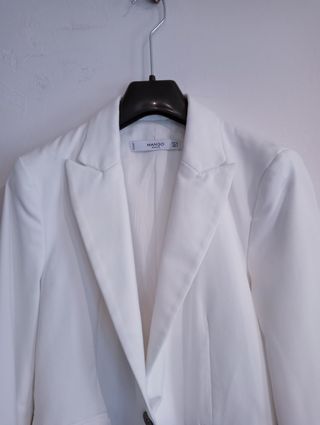 Blazer Blanco Mango Talla XS