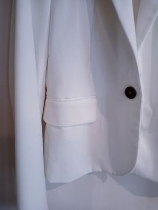Blazer Blanco Mango Talla XS