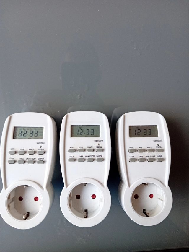 3x Programador Digital Enchufe Temporizador