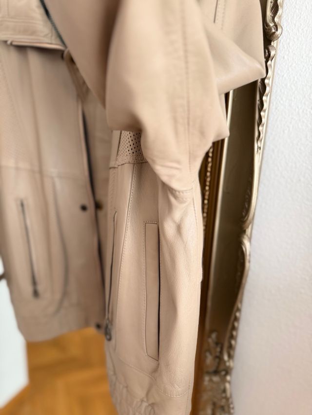 Chaqueta bomber de piel