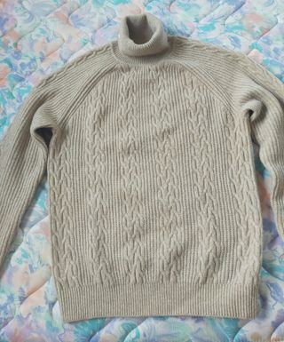 Jersey Mango Hombre Beige abrigado