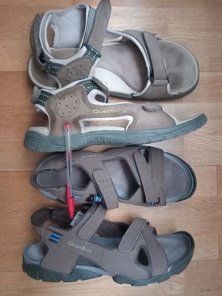 2 Pares Sandalias Quechua Marrón/Gris