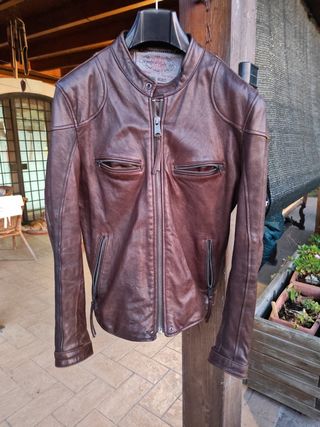 Giacca in pelle Replay marrone