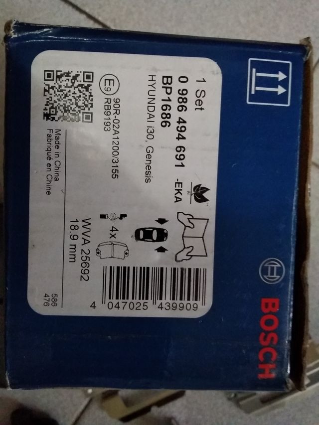 Pastillas Freno Bosch Hyundai Kia