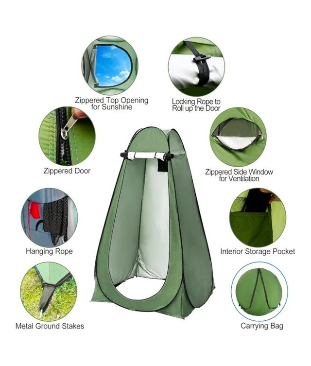 Tienda campaña pop up vestidor ducha