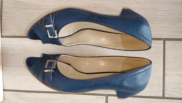 Scarpe Vigevano donna n.37 blu aperte